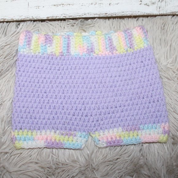 🟣 PURPLE CROCHET DIAPER COVER · 3–6 MO 🟣 - Picture 3 of 4
